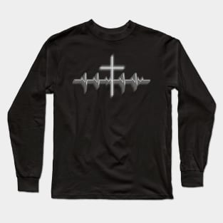 'Christian Heartbeat' Amazing Christians Cross Long Sleeve T-Shirt